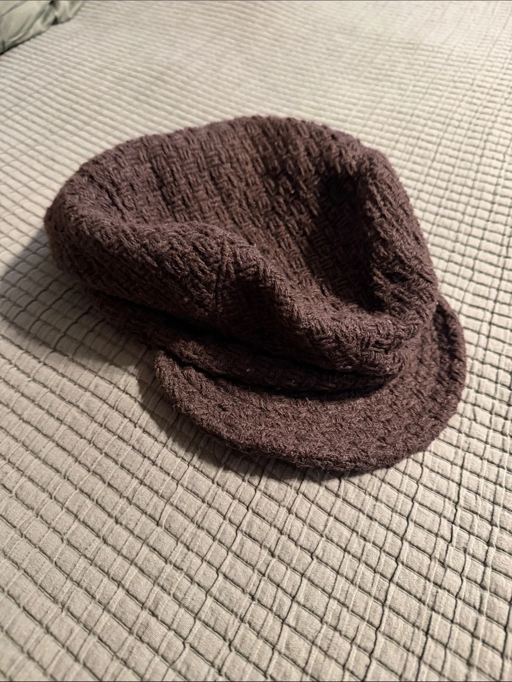 LC Lauren Conrad Chocolate Brown Slouchy Knit Hat